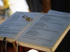 church rings on bible