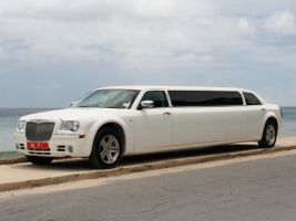 transport white limo
