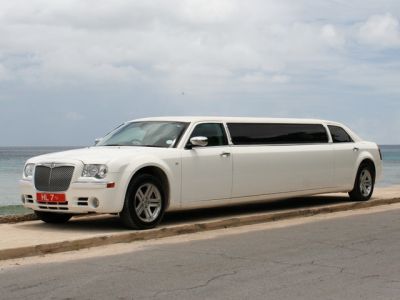 transport white limo