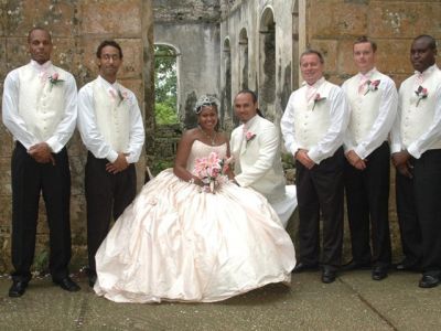 tropical garden farley hill bride groom