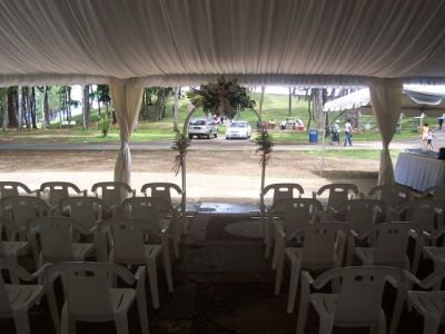 tropical wedding farley hill ceremony