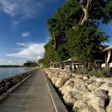 The Tides Restauranr Walkway Along Water