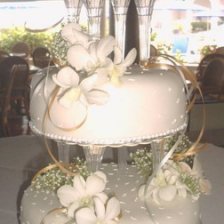 3 tier with Orchids