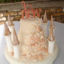 Castle Cake with Sea Shells