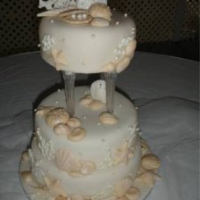 Sea shell 3 Tier Wedding Cake